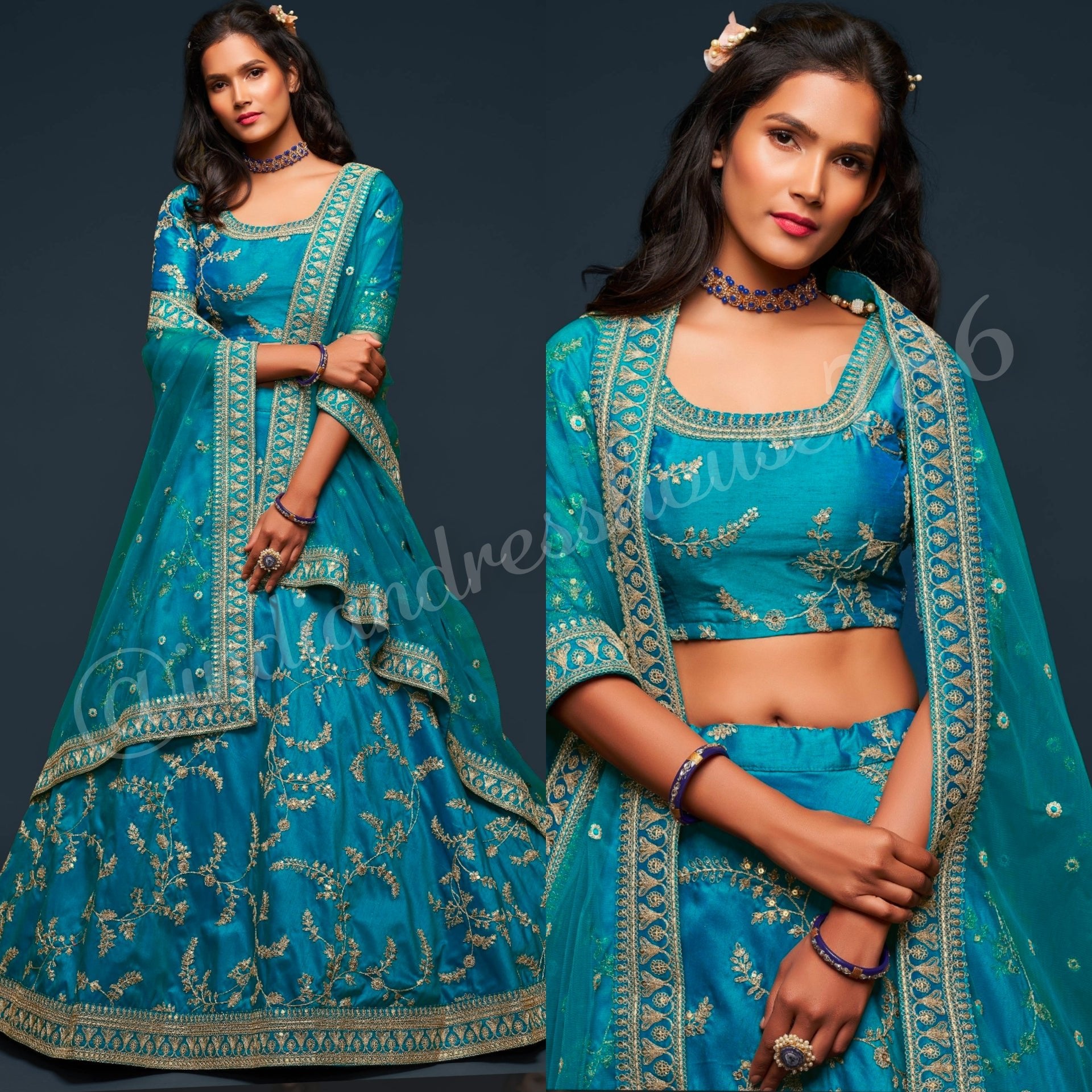 Elegant LB Floral ADL - Indian Dress House 786
