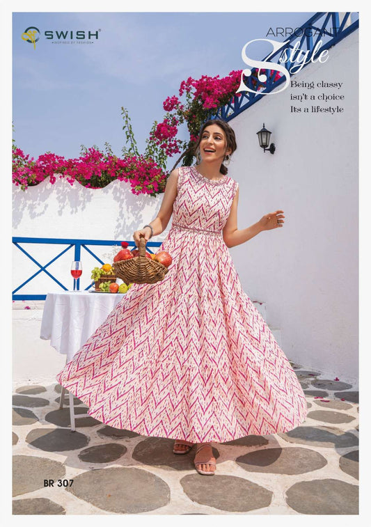 Elegant Stripoed SWSC 307 FVD - Indian Dress House 786