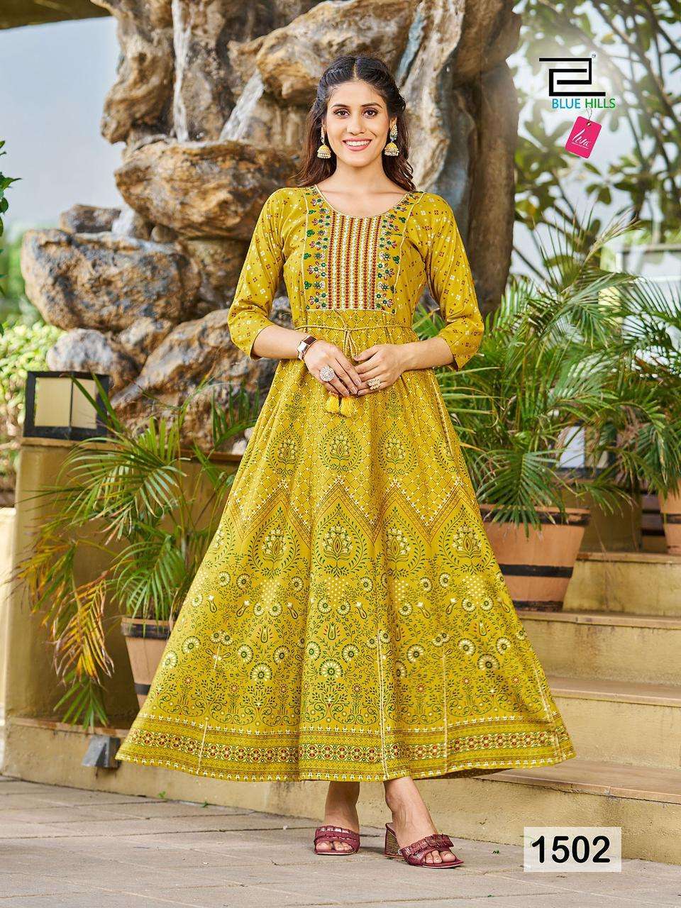 Elgant Yellow BHD 1508 FVD - Indian Dress House 786