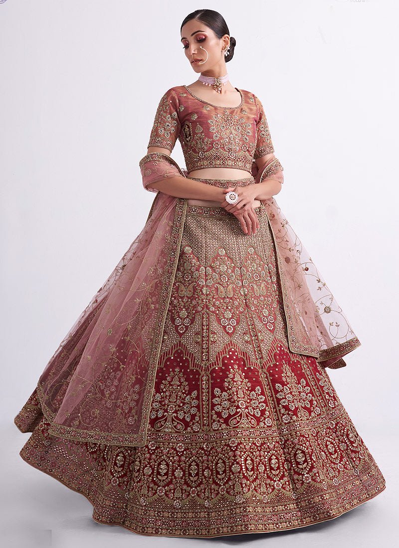 Exclusive Red & Beige ABHPL - Indian Dress House 786