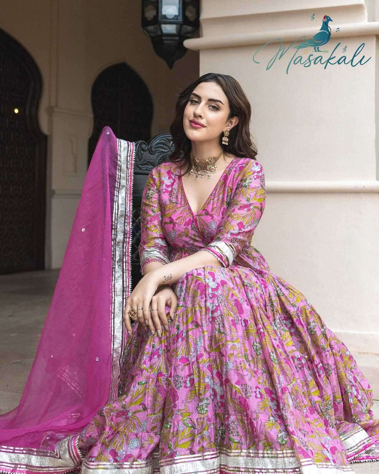 Floral Pink MSK 3003 FVD - Indian Dress House 786