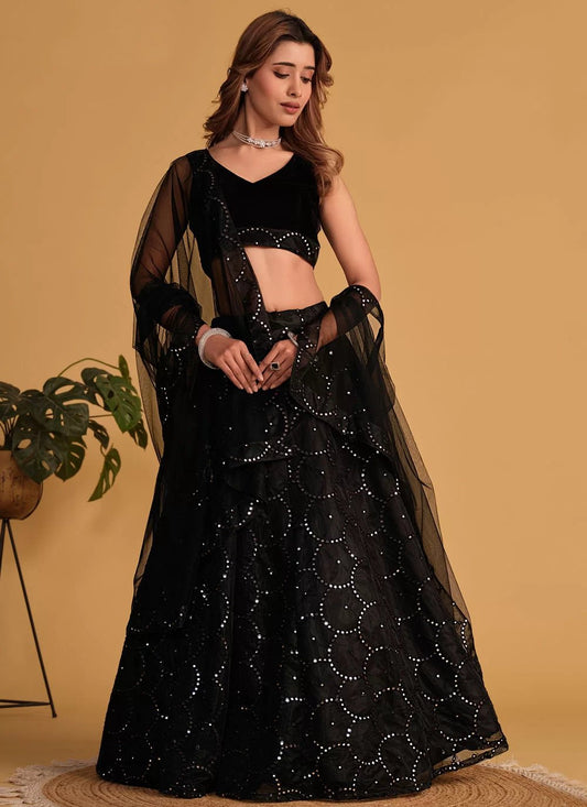 Gorgeous Coral Black ZAL - Indian Dress House 786