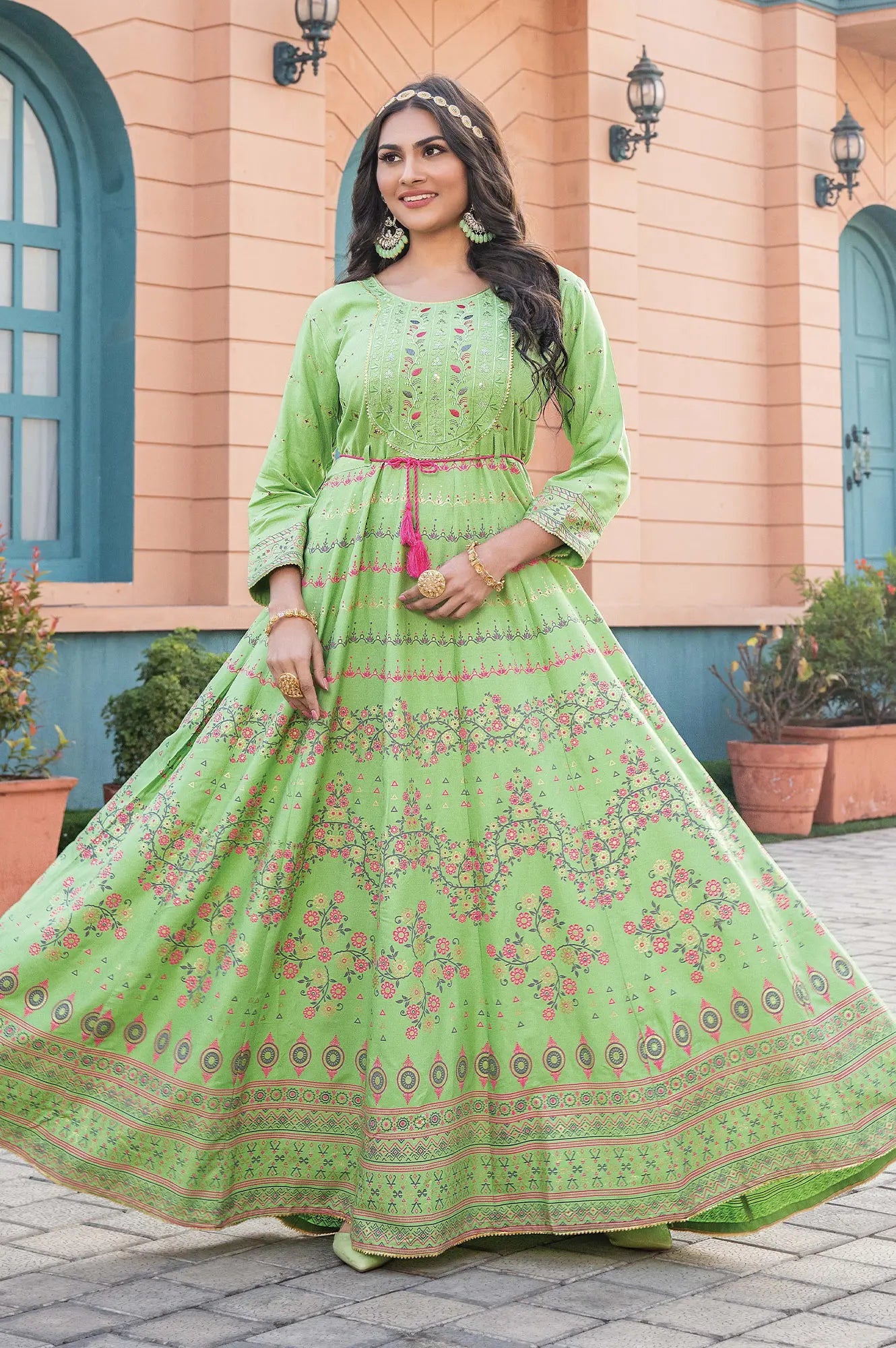 Gorgeous Light Green MIF 303 FVD - Indian Dress House 786 Gorgeous Light Green MIF 303 FVD - Indian Dress House 786