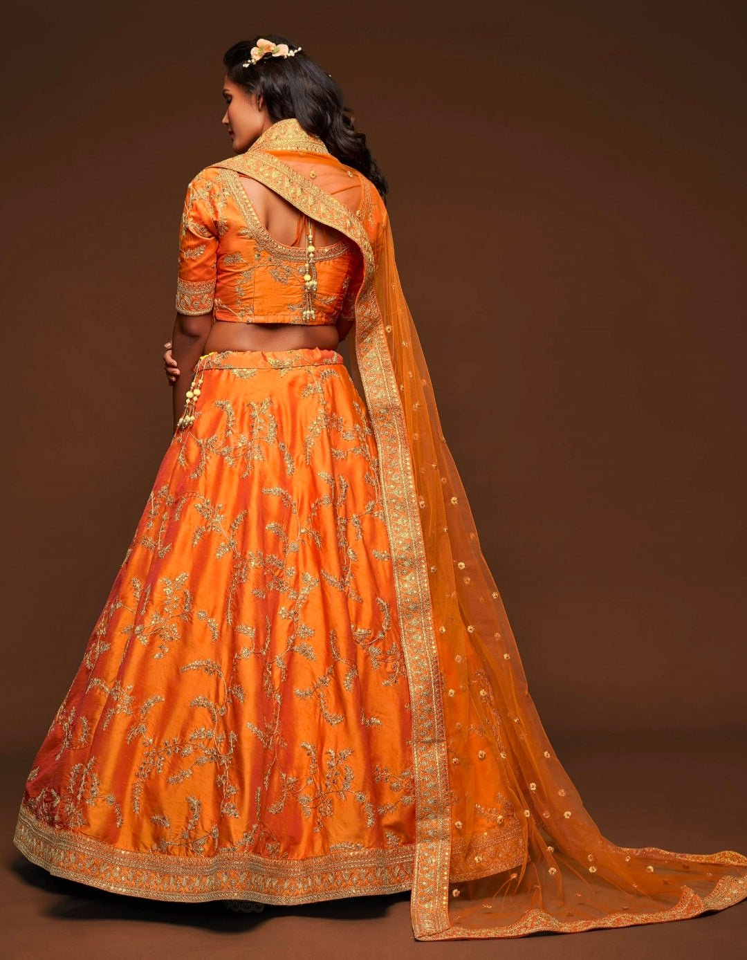 Gorgeous Orange ADL - Indian Dress House 786