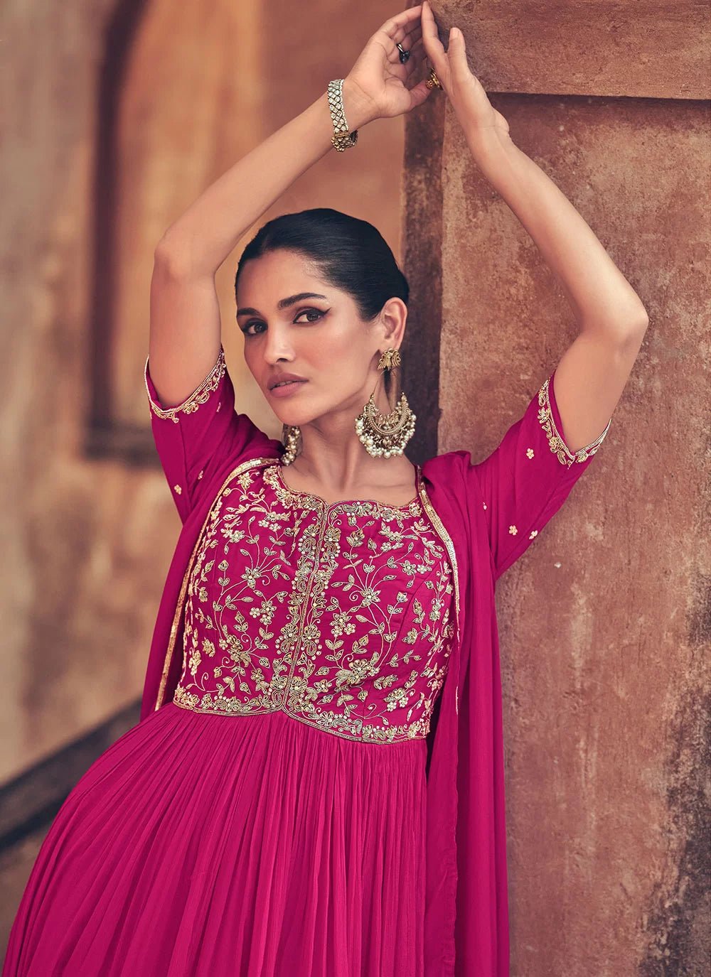 Gorgeous Pink JS SYMK - Indian Dress House 786