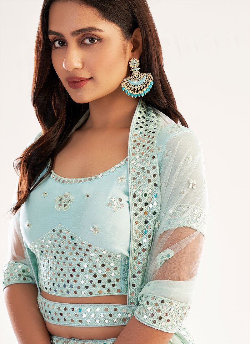 Gorgeous Sea Green Floral ABHFL - Indian Dress House 786
