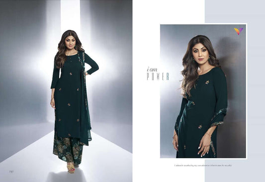 Gorgeous Teal VTSP 787 FVD - Indian Dress House 786