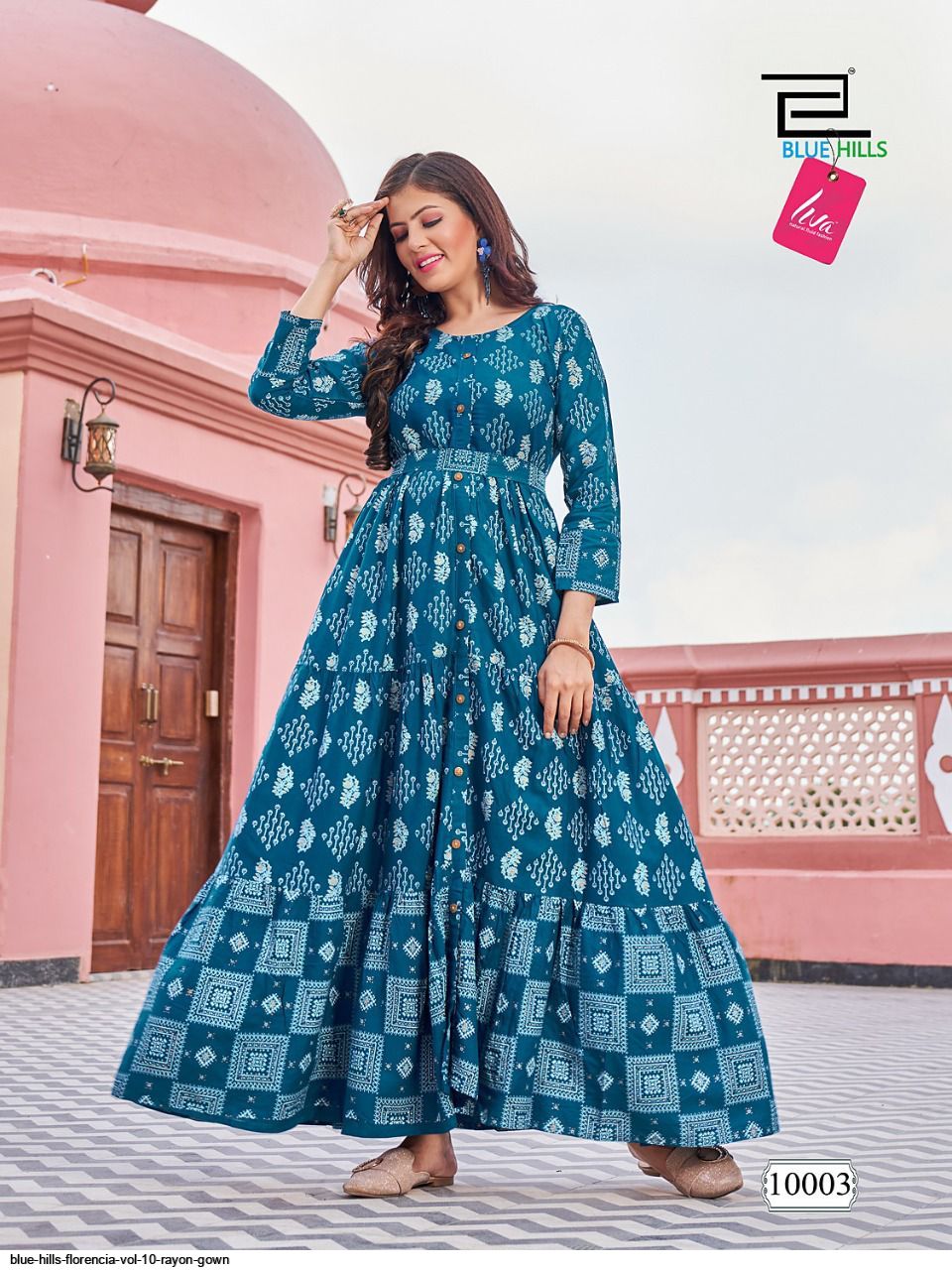 light blue indian dress