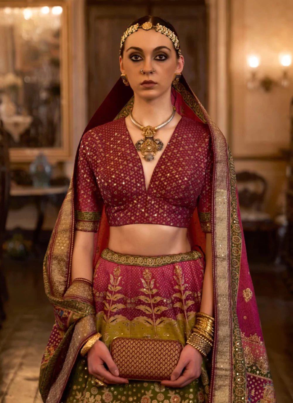 Multi Color Pink & Red RWL - Indian Dress House 786