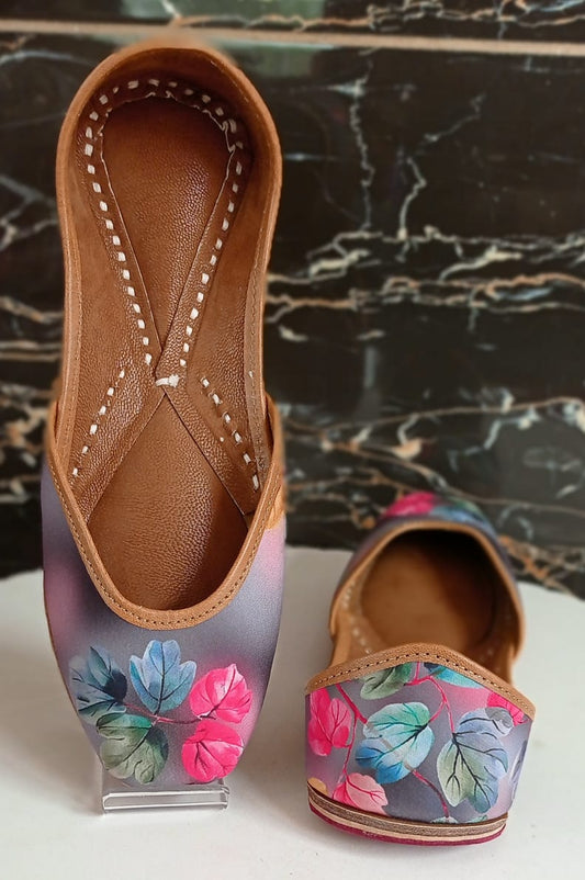 Printed Ombre Floral Jutti - Indian Dress House 786