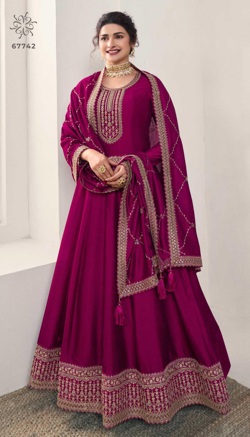 Rani Pink Elegant VAY - Indian Dress House 786 Rani Pink Elegant VAY - Indian Dress House 786