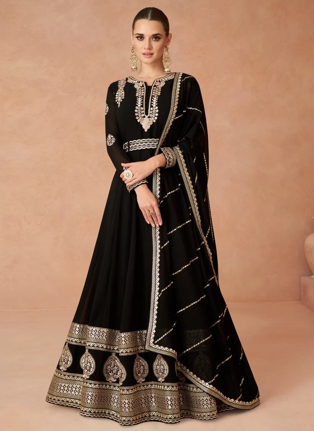 Ravishing Black ARAS - Indian Dress House 786