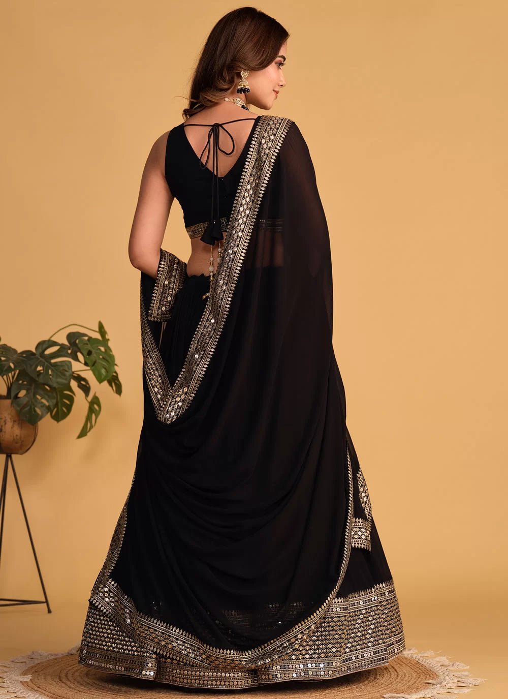 Ravishing Black ZAL - Indian Dress House 786