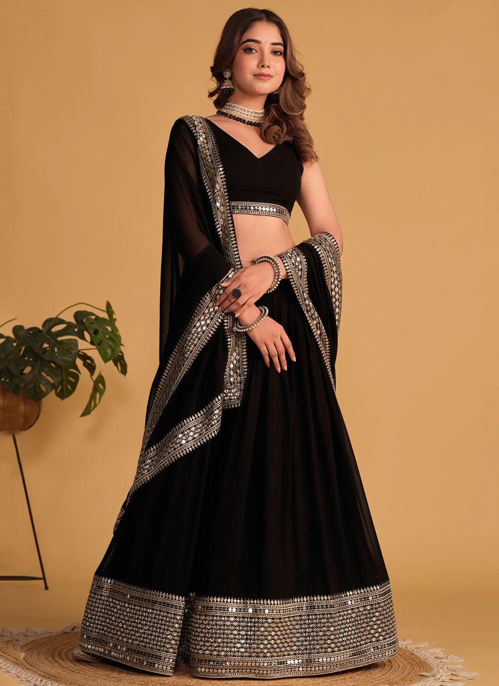 Ravishing Black ZAL - Indian Dress House 786