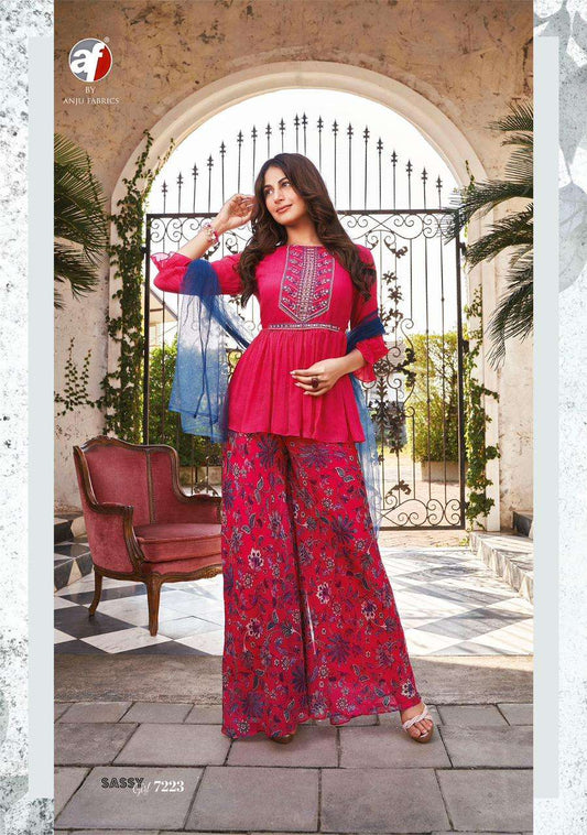 Ravishing Floral Red AFSG 7223 FVD - Indian Dress House 786