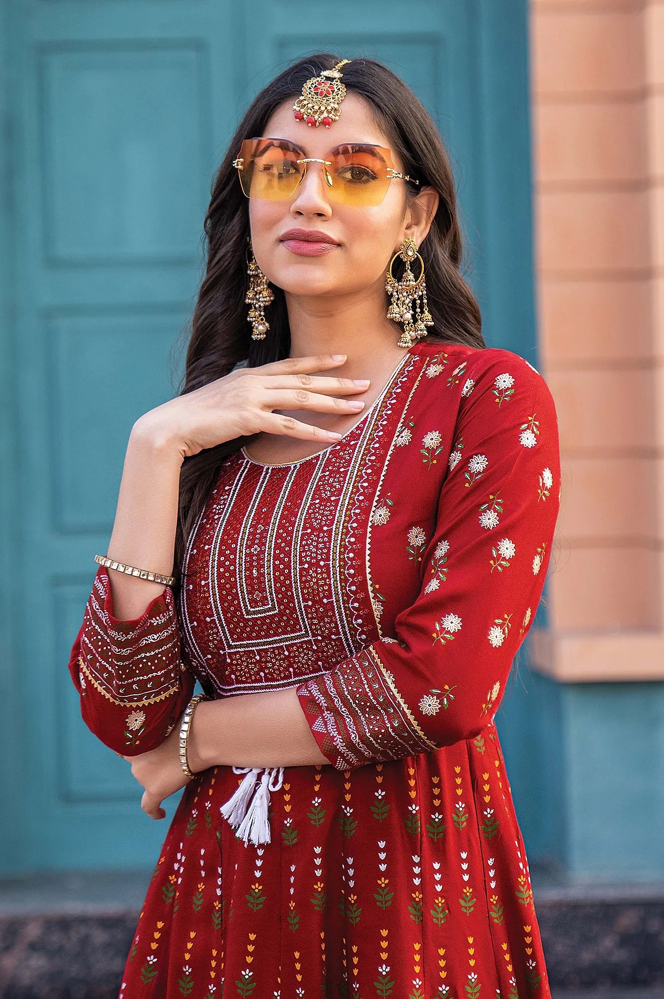 Ravishing Red MIF 305 FVD - Indian Dress House 786