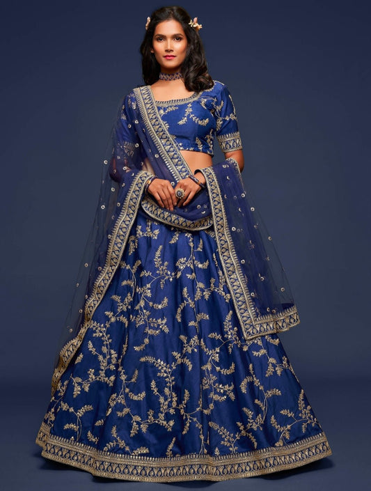 Stunning BLUE Floral ADL - Indian Dress House 786