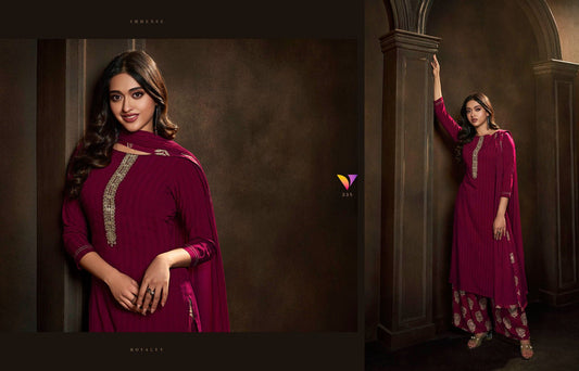 Stunning Maroon VTSK FVD - Indian Dress House 786