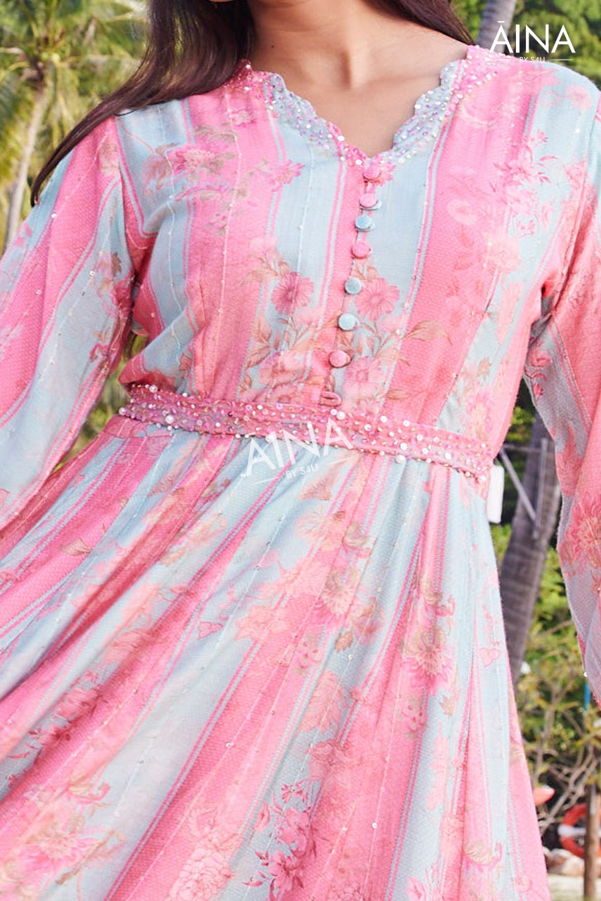 Stunning MC Blue & Pink MKSU 04 KT - Indian Dress House 786