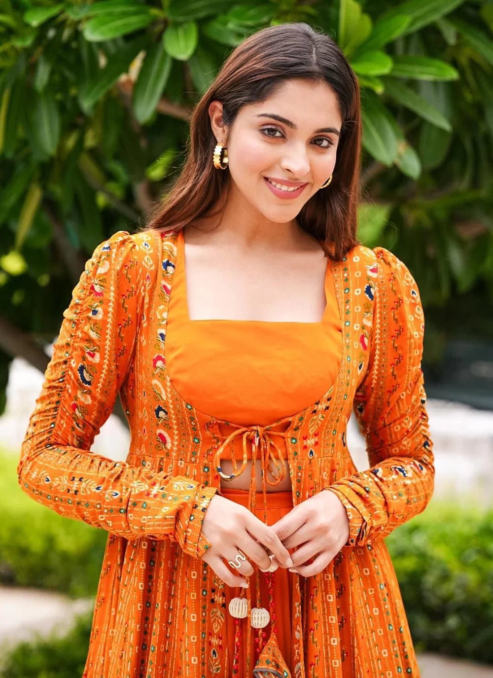 Stunning Orange PRL INDO - Indian Dress House 786
