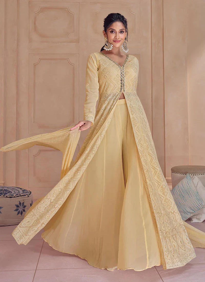 Stunning Pale Gold SSA - Indian Dress House 786 Stunning Pale Gold SSA - Indian Dress House 786