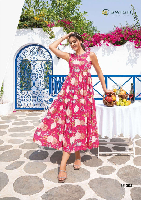 Stunning Pink Floral SWSC 303 FVD - Indian Dress House 786