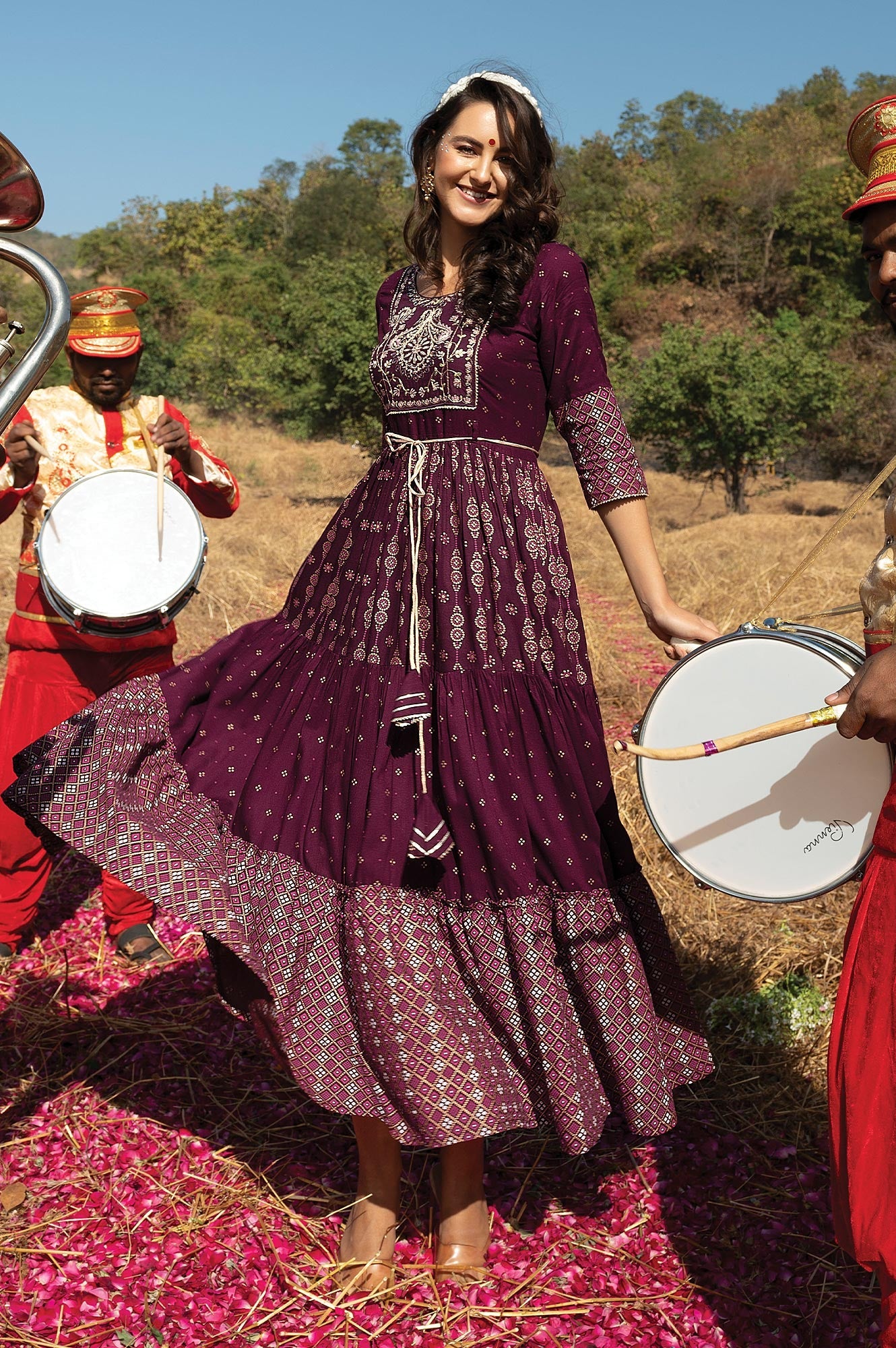 Stunning Purple KFO 101 FVD - Indian Dress House 786