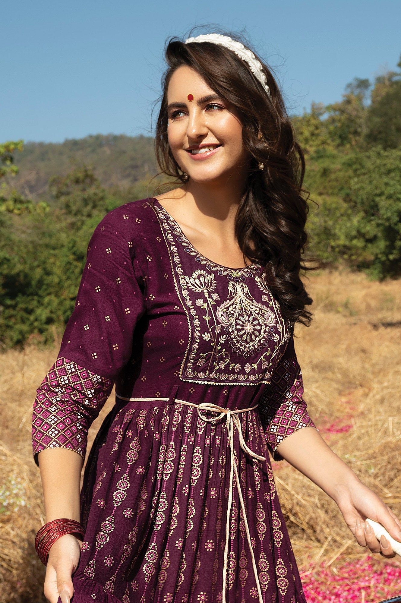 Stunning Purple KFO 101 FVD - Indian Dress House 786