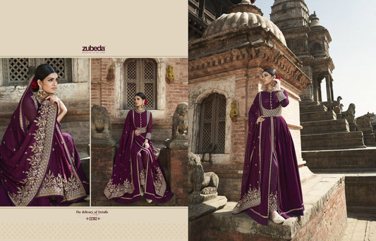 Stunning Purple ZAMA - Indian Dress House 786