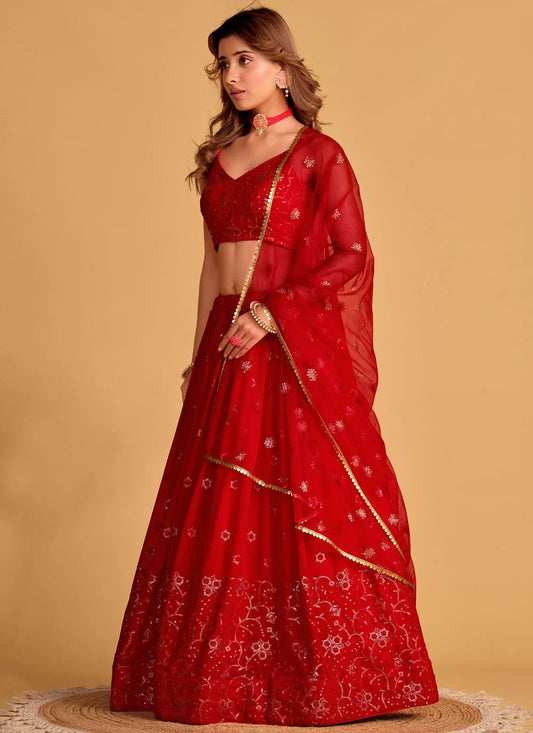 Stunning Red Floral ZAL - Indian Dress House 786