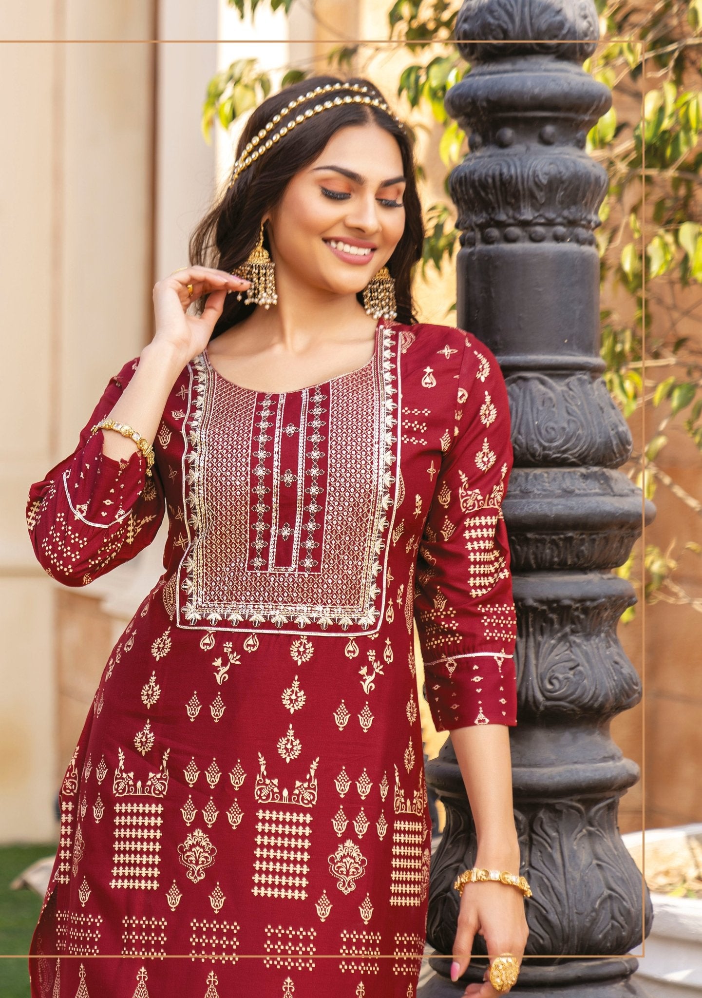 Stunning Red MID 108 FVD - Indian Dress House 786