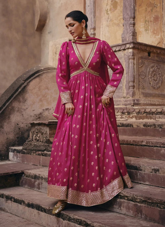 Stunning Rose Pink SYAS - Indian Dress House 786