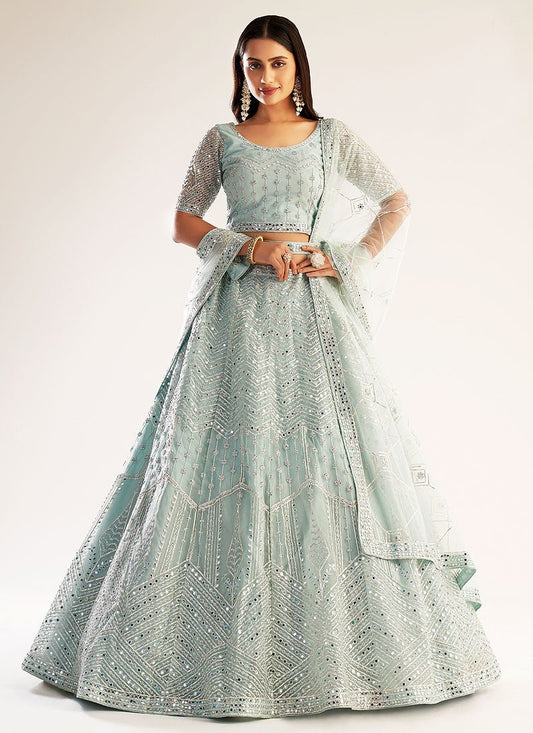 Stylish Ocean Blue Pastel ABHFL - Indian Dress House 786