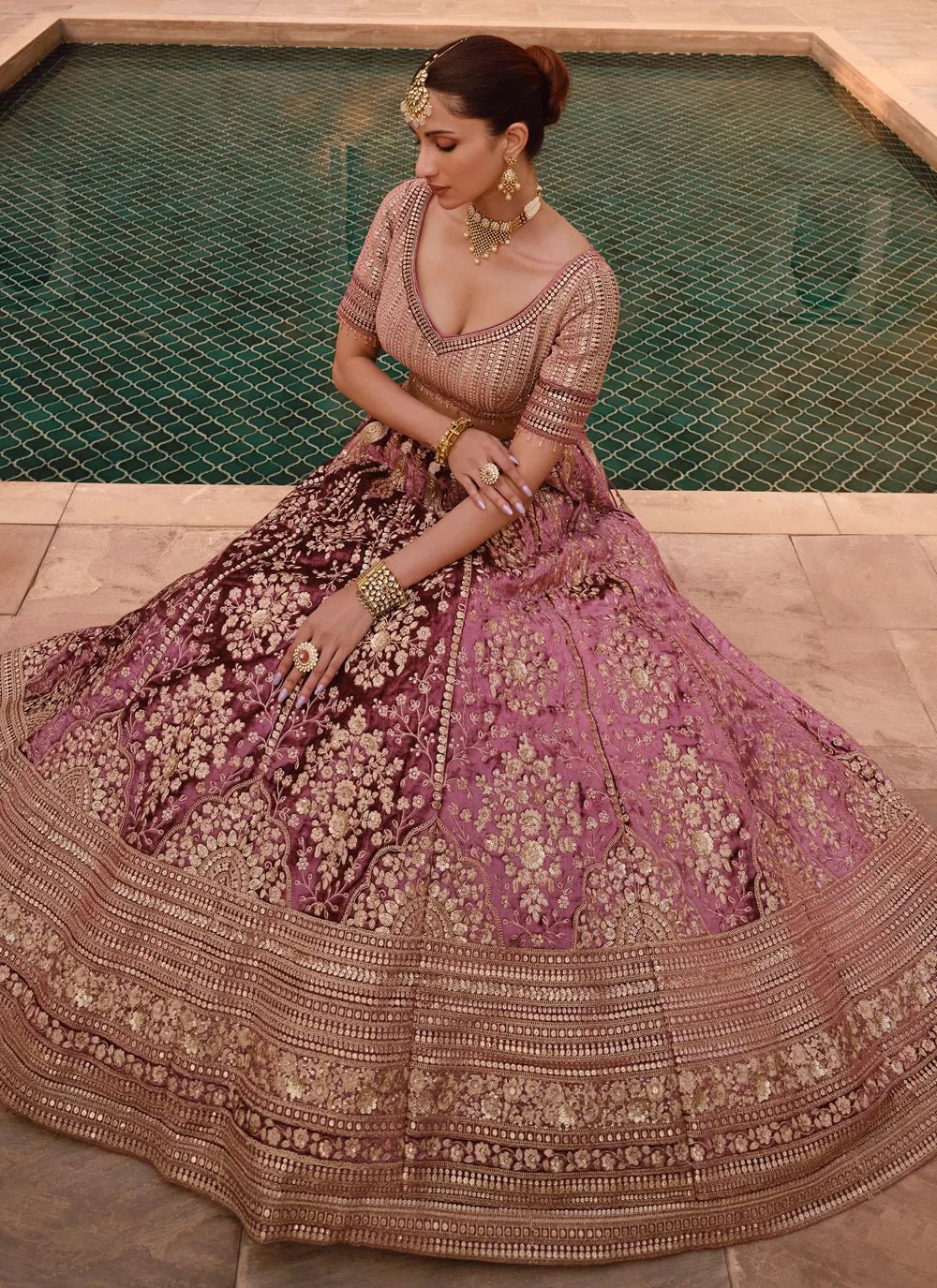 Stylish Pink Floral SYHL - Indian Dress House 786