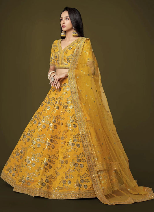 Stylish Yellow & Gold ZHML - Indian Dress House 786