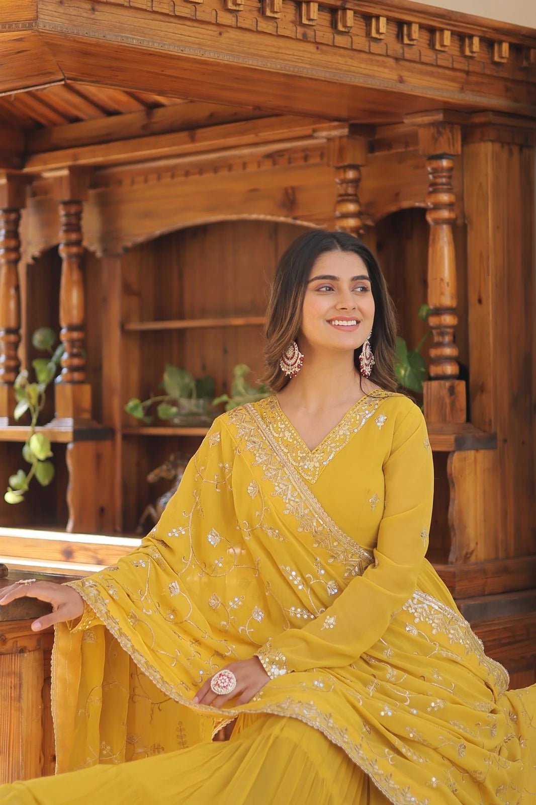 Stylish Yellow VMG 26004 FVD - Indian Dress House 786