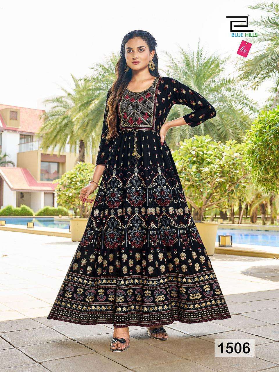 Unique Black BHD 1506 FVD - Indian Dress House 786