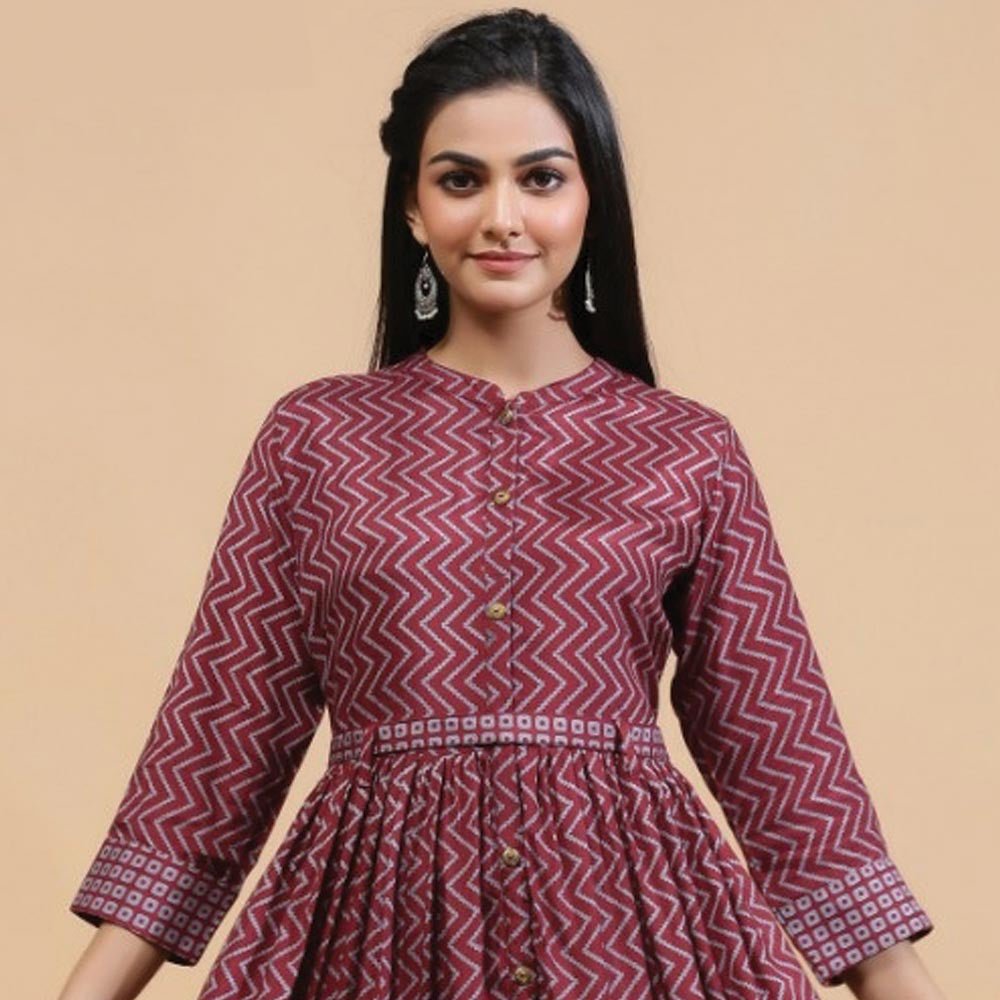 Unique Red Printed FGJ 4010 FVD - Indian Dress House 786