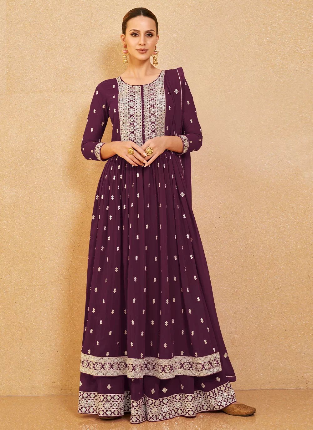 Unique Wine Purple ACNP - Indian Dress House 786