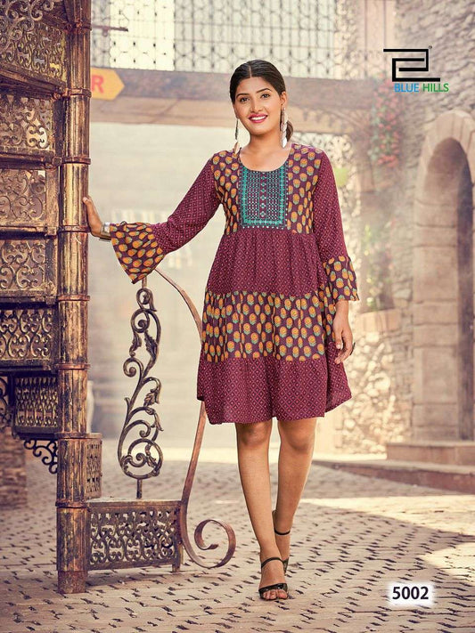 Wine Purple Floral BHCG 5002 FVD - Indian Dress House 786