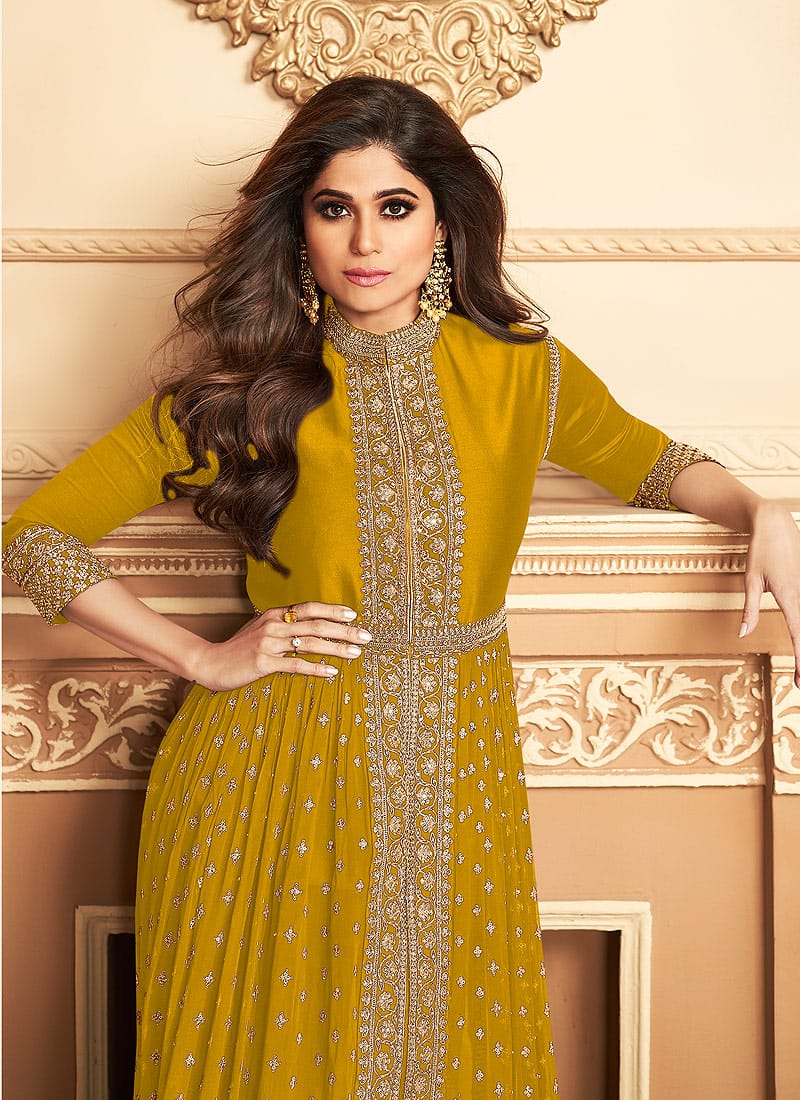Yellow 7152-G ANO - Indian Dress House 786