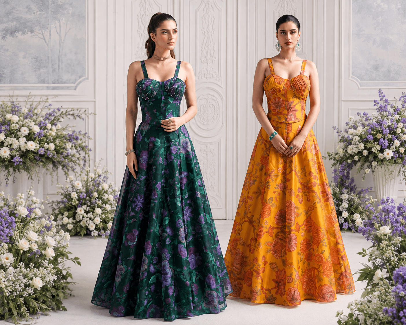 Alizeh Floral lengha - Indian Dress House 786