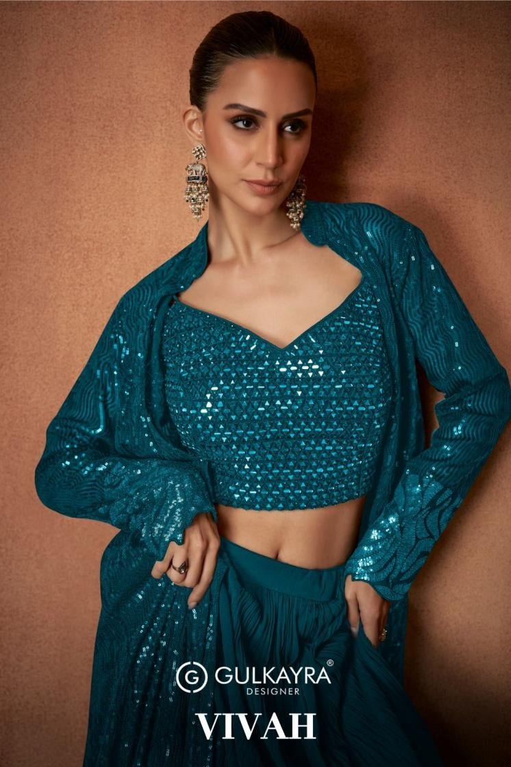 Gulkayrah Vivah Jacket Style - Indian Dress House 786