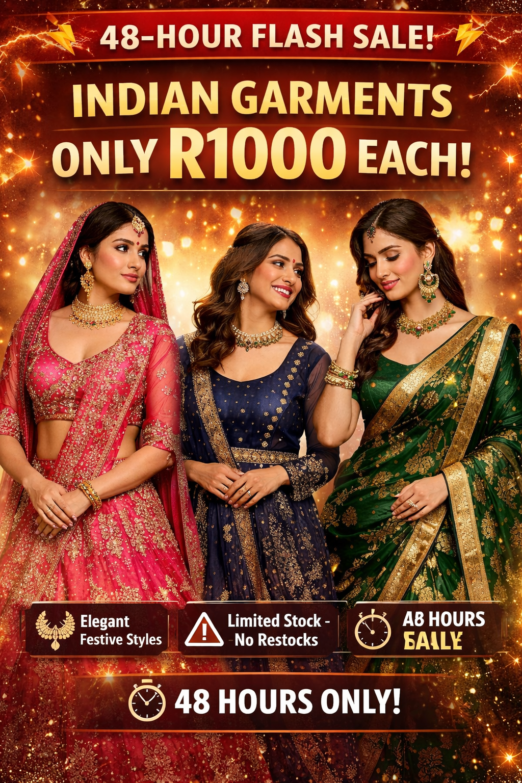 R 1000 FLASH SALE - Indian Dress House 786