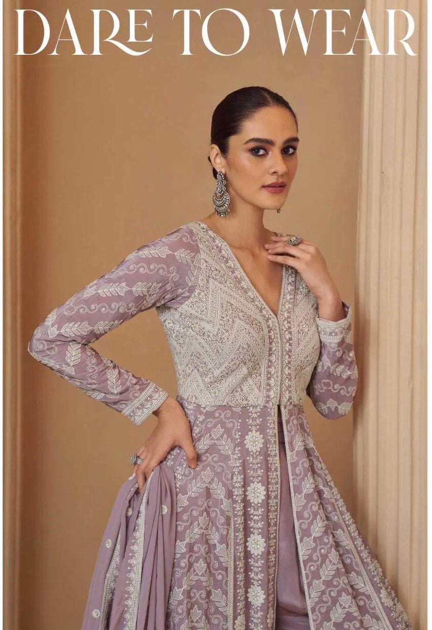 Sayuri Chaavi Plazzo Jacket Style - Indian Dress House 786