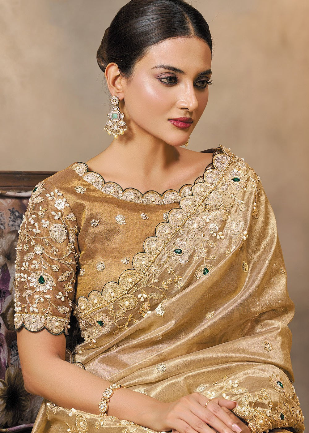 Exquiiste Gold MHR Saree