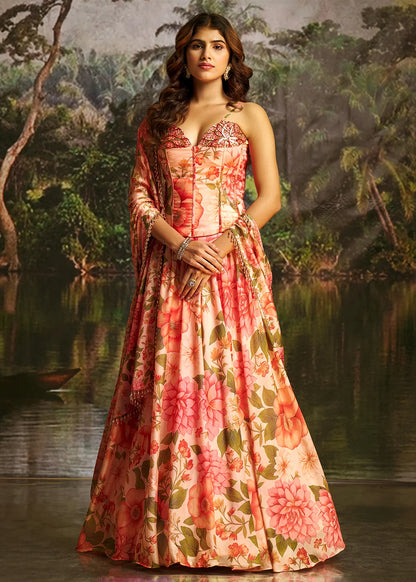 Unique Gorgeous Peach Floral AFCL