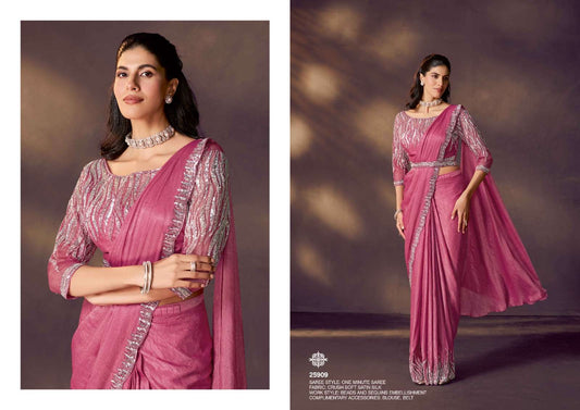 Stylish Pink MHC SAREE