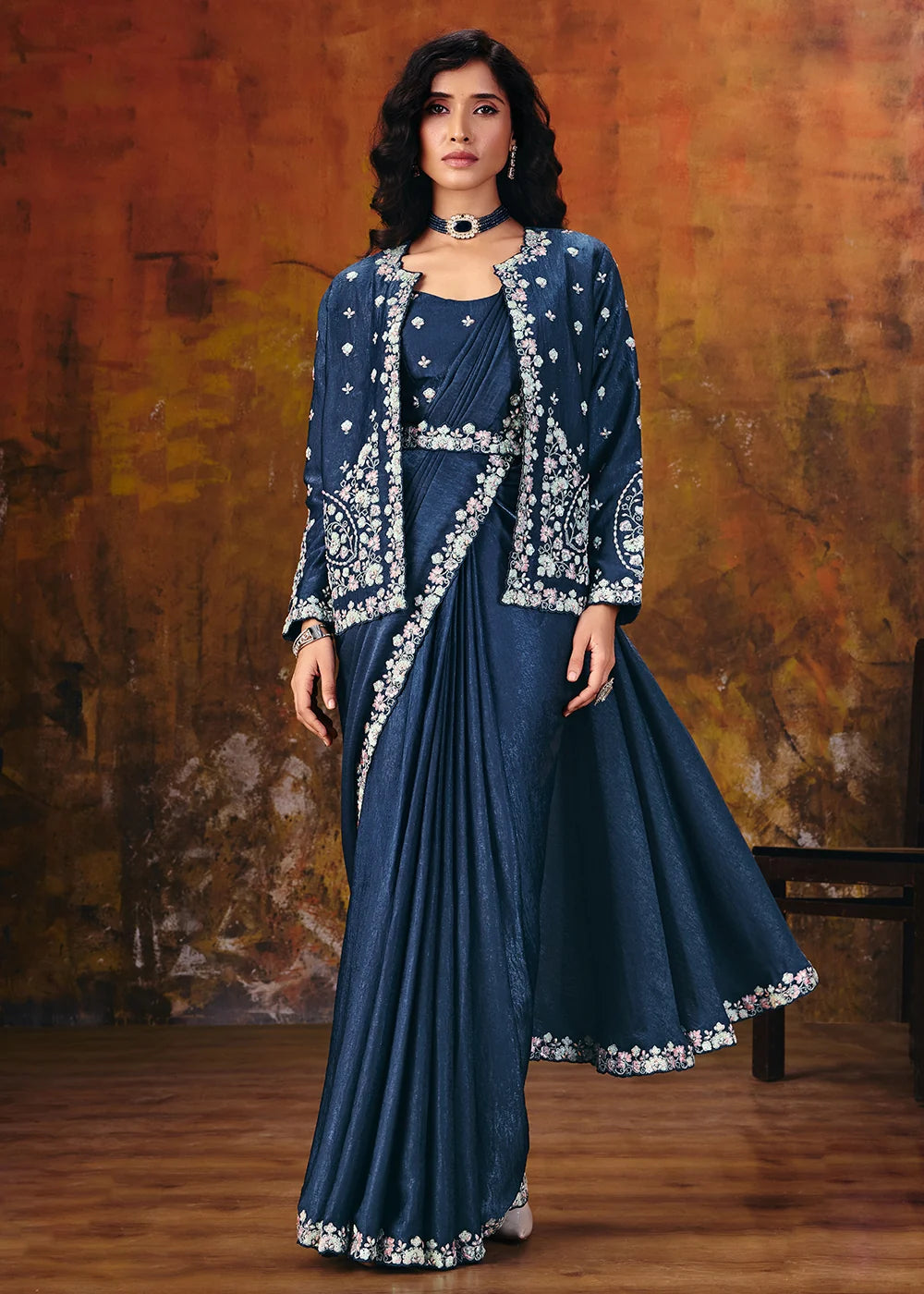 Stunning Blue MHGS Saree