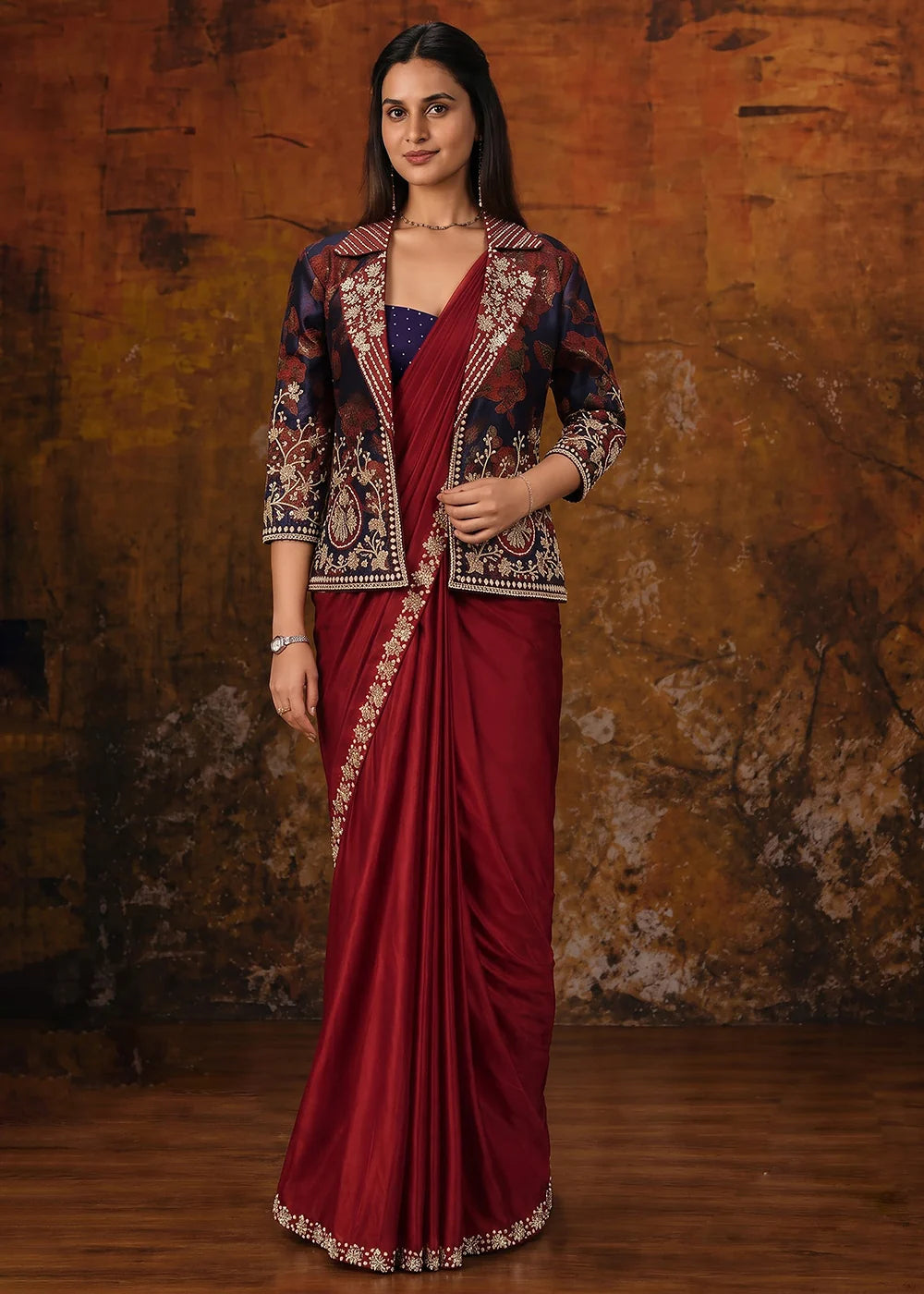 Exclusive Red MHGS Saree